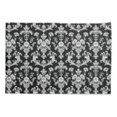 Housse D'oreillers Victorian Black and White Damask Pattern (Dos-gauche)