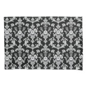 Housse D'oreillers Victorian Black and White Damask Pattern (devant-gauche)