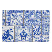 Housse D'oreillers Victorian Majolica : Patchwork Tile Motif. (Dos)