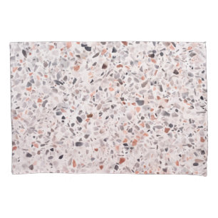 Housse D'oreillers Vieille texture terrazzo, motif d'hamper.