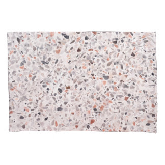 Housse D'oreillers Vieille texture terrazzo, motif d'hamper.