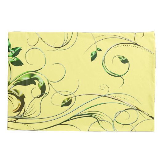 Housse D'oreillers Vignes vert jaune (Dos-gauche)