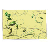 Housse D'oreillers Vignes vert jaune (Dos-Droit)