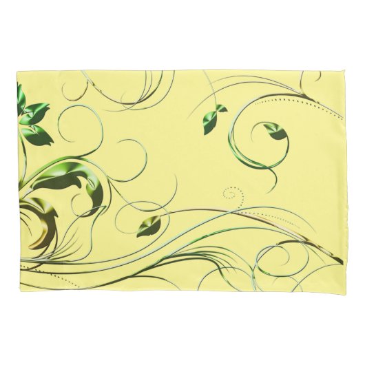 Housse D'oreillers Vignes vert jaune (devant-gauche)