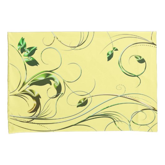 Housse D'oreillers Vignes vert jaune (devant-Droit)