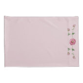 Housse D'oreillers Vin rose et violet Floral Pillowcase (Dos-Droit)