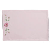 Housse D'oreillers Vin rose et violet Floral Pillowcase (devant-gauche)