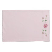 Housse D'oreillers Vin rose et violet Floral Pillowcase (devant-Droit)