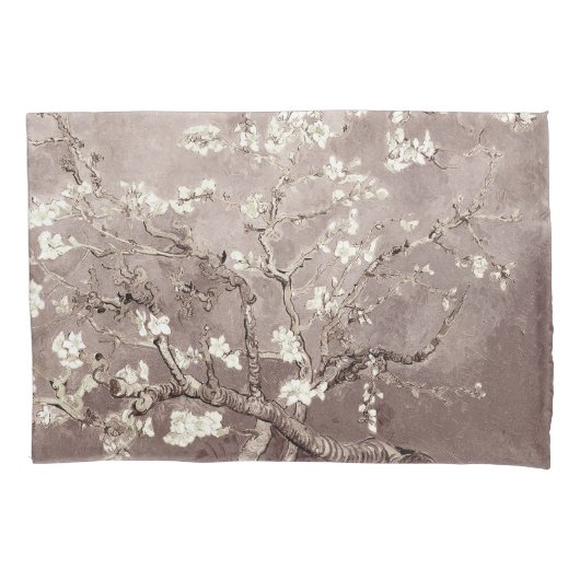 Housse D'oreillers Vincent Van Gogh Almond Blossoms Taupe Beige (devant)