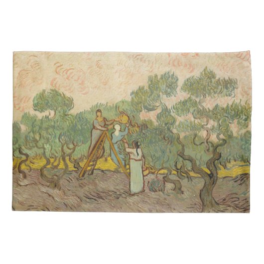 Housse D'oreillers Vincent van Gogh - Femmes cueillette d'olives (Dos)