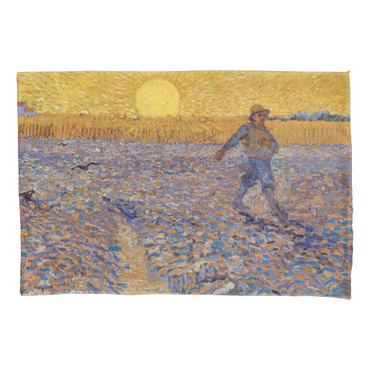 Housse D'oreillers Vincent van Gogh - Sower avec réglage Sun (devant)