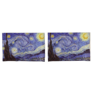 Housse D'oreillers Vincent Van Gogh Starry Nuit Vintage Art