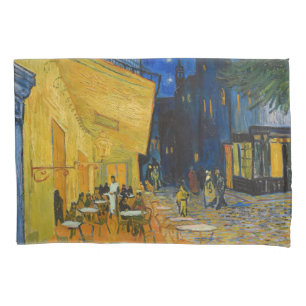 Housse D'oreillers Vincent van Gogh - Terrasse de café la nuit