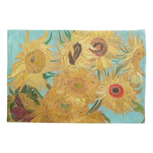 Housse D'oreillers Vincent Van Gogh - Vase avec douze tournesols (Dos)