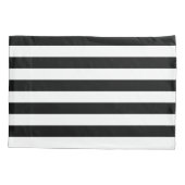 Housse D'oreillers Vintage Classic rayures noir & blanc (Dos)