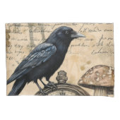 Housse D'oreillers Vintage Gothic Raven (devant)