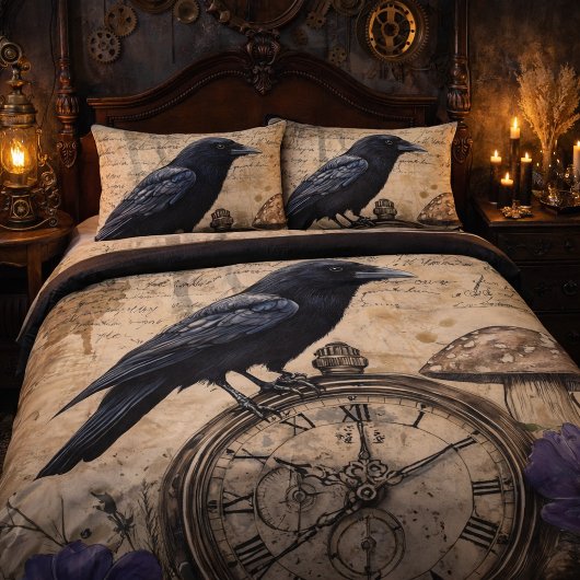 Housse D'oreillers Vintage Gothic Raven