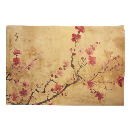 Housse D'oreillers Vintage Japanese Cherry Blossom (Dos)