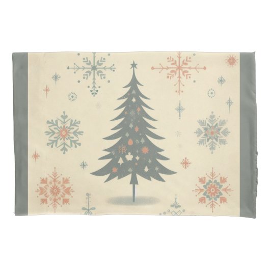 Housse D'oreillers Vintage/rétro moderne Noël/hiver (devant)