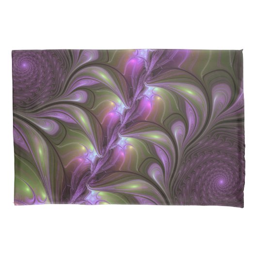 Housse D'oreillers Violet Abstrait violet violet kaki fractal (devant)