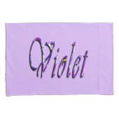 Housse D'oreillers Violet Floral Violet, (devant-Droit)
