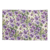 Housse D'oreillers Violettes violettes sur blanc (Dos)