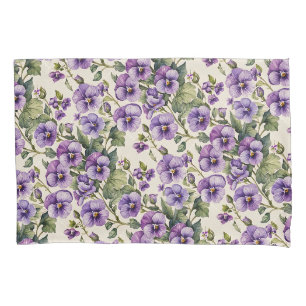 Housse D'oreillers Violettes violettes sur blanc