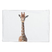 Housse D'oreillers Visage mignon de girafe (Dos)