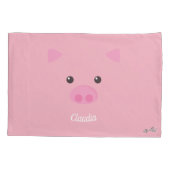 Housse D'oreillers Visage porcin rose (Dos)