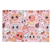 Housse D'oreillers Visages des monstres de nourriture Whimsical (Dos)