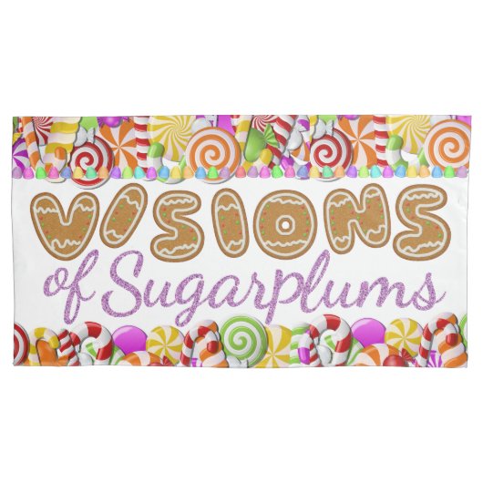 Housse D'oreillers Visions de Sugarplums Pillowcase (devant)