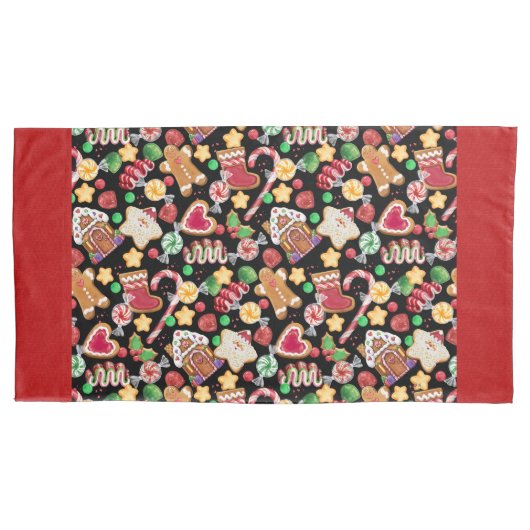 Housse D'oreillers Visions de Sugarplums Pillowcase (devant)