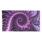 Housse D'oreillers Vivid Cool Abstrait rose violet Fractal Art Spiral (Dos-Droit)