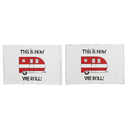 Housse D'oreillers "Voici comment nous roulons" Camper Coussin Coques (devant-Set)