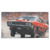 Housse D'oreillers Voiture rouge Vintage (devant-Droit)