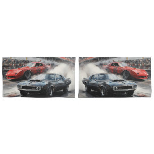 Housse D'oreillers Voitures Red & Black Muscle