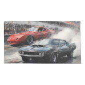 Housse D'oreillers Voitures Red & Black Muscle (Dos-gauche)