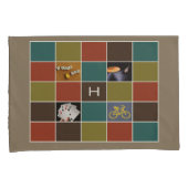 Housse D'oreillers VOS PHOTOS & MONOGRAMMES couvertures coussin perso (devant-Droit)