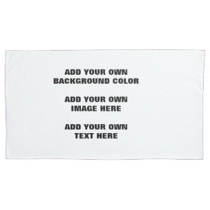 Housse D'oreillers Votre couleur arrière - plan, votre image, votre 