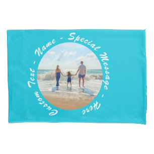 Housse D'oreillers Votre Coussin photo Coque texte et couleurs person