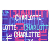 Housse D'oreillers VOTRE NOM Répétition Fun personnalisé (Dos)