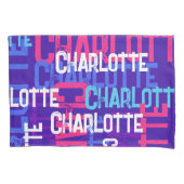 Housse D'oreillers VOTRE NOM Répétition Fun personnalisé (devant)