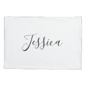 Housse D'oreillers Votre nom | Script élégant (Dos)