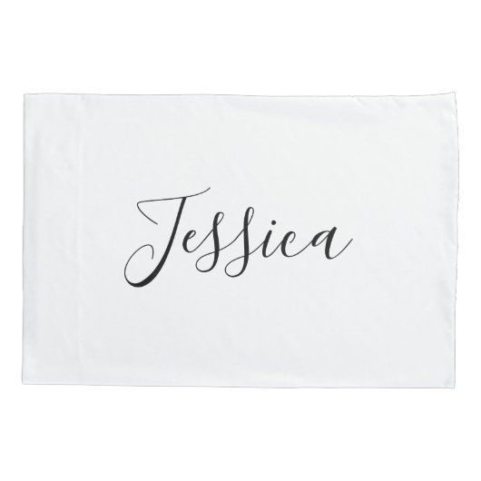 Housse D'oreillers Votre nom | Script élégant (Dos)