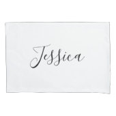 Housse D'oreillers Votre nom | Script élégant (devant)