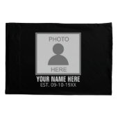 Housse D'oreillers Votre photo ici Nom et âge (Dos)