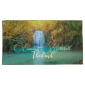 Housse D'oreillers Vue d'automne de la cascade d'Erawan Thaïlande (devant-Droit)