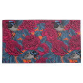 Housse D'oreillers Waratah rouge et brunes (devant-Droit)