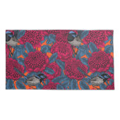 Housse D'oreillers Waratah rouge et brunes (Dos-gauche)