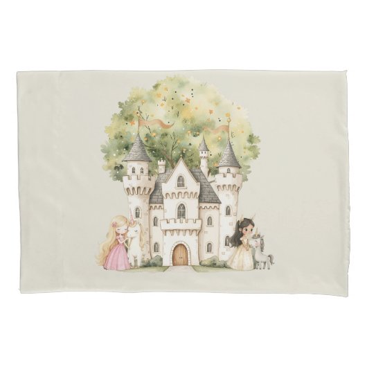 Housse D'oreillers Watercolor Fairytale Princess Whimsical (devant)